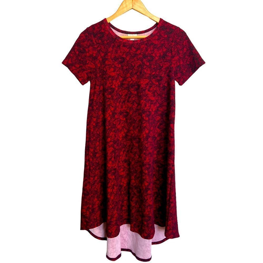 LulaRoeâRedâandâBlackââLaceââCarlyâDressâSizeâXS